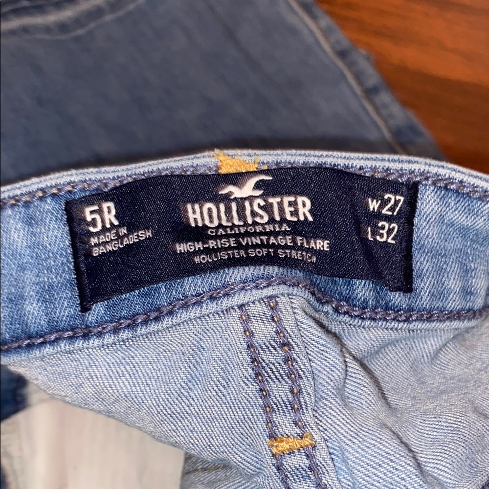 Hollister Blue Flare Wide Leg Jeans